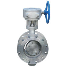 Triple eccentric worm gear driven butterfly valve D343H-16C Yuanda Valve